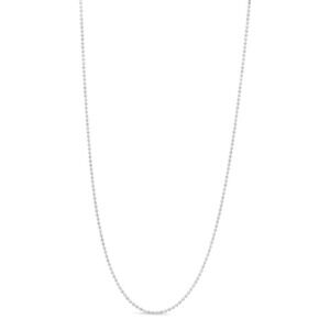 NEW .925 Sterling Silver 0.7mm Slim Unisex 18" Inch Ball Bead Chain Necklace